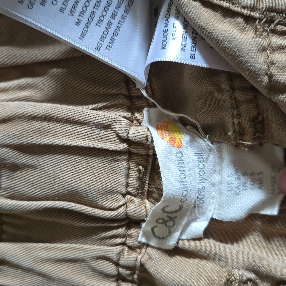 Womens Small C&C California Casual Elastic Hem Comfort Pants Boho Chic - Picture 2 of 4